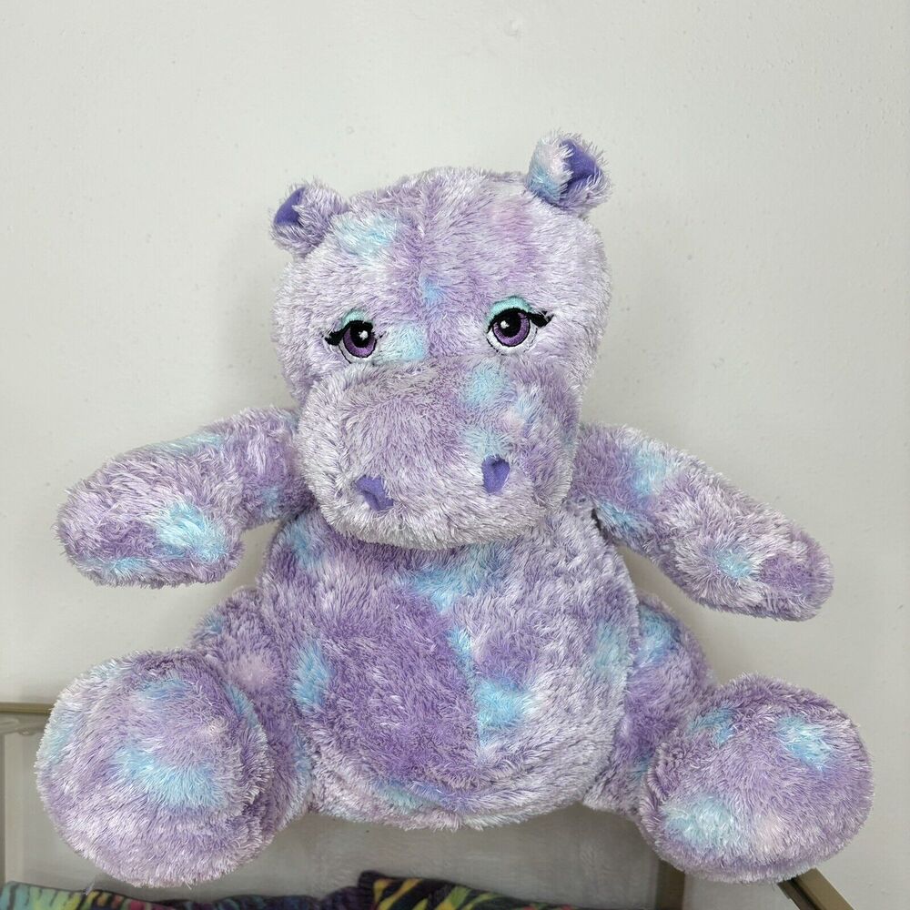 Build-A-Bear Retired Hip Hippo Purple Blue Tie Dye 2006 Plush Stuffed BAB 11"